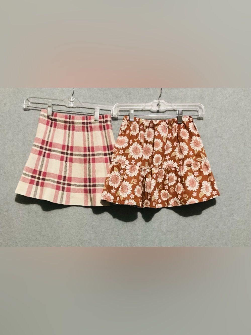 Women’s Floral Tiered Skirt - Brown set of 2 skirts SZ M